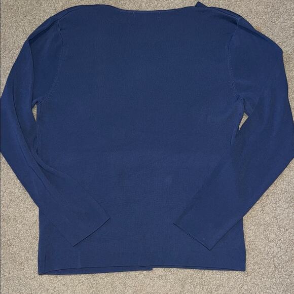 Coldwater Creek Powder Blue Smooth Rayon Knit Button-Up Cardigan Small - Picture 7 of 7